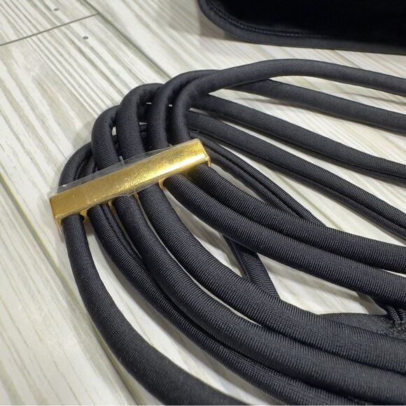 NWT VS STRAPPY PUSH UP TOP 36D & STRAPPY BRAZILIAN BIKINI BOTTOM SWIMSUIT SET XL - Picture 4 of 11